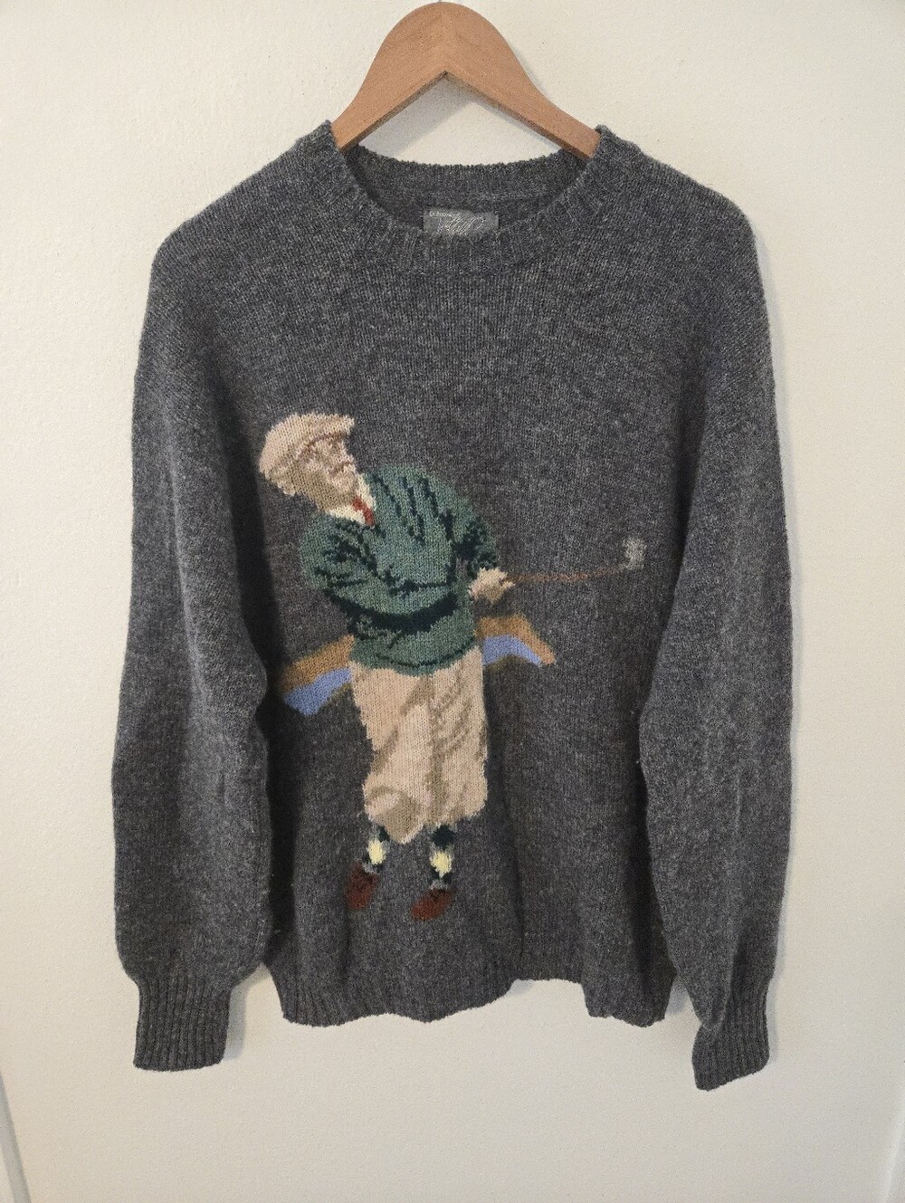 Vintage Lord & Taylor Shetland Pure Wool Golf Sweater Mens XL Exclusively Kensin